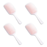 Kuber Industries Hair Brush | Bristles Brush | Hair Brush with Paddle | Detangles Hair Brush | Suitable For All Hair Types | Hair Brush Styling Hair | 4 Piece | XH45PNK | Pack of 2 | Pink